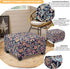Ottoman Cover Square Slipcovers Printed,Stretch Footrest Stool Cover for Ottoman Square,Soft Foot Stool Cover Protector