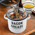 42oz YOKODU Bacon Grease Container with Strainer,Enamel Ceramic Bacon Fat Can for Kitchen Cooking Grease Saver Keeper