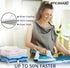 Encasa Homes Replacement Ironing Board Cover & Foam Pad, Heat Reflective 'Metallic Silver Silicone', Fits Standard