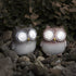 Yard Décor, Solar Outdoor LED Light and Battery Operated Statue for Garden, Patio, Lawn, Owl Set of 2