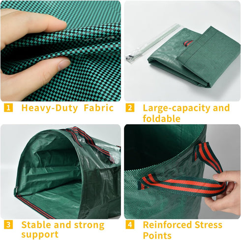 VBWSL 3 52 trimmings, yard waste bags, pcs, gallon capacity, suitable for grass clippings, fallen leaves and tree yard