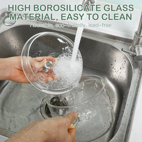 Glass Saucepan for Kitchen, Transparent Cooking Pot, Clear Mixing Glass Pot for Soup, Household Use