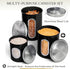 Mixpresso 3-Piece Black Kitchen Canisters Set, Airtight with See-Through Window for Coffee, Tea, Sugar