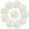10PCS Silk Hydrangea Heads with Stems, Artificial Flowers for Wedding Party Home Decor (Off White)