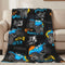 Jbofyee Monster Trucks Cars Throw Blankets All Season Ultra Soft Warm Gift for
