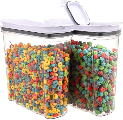 FreshKeeper Cereal Containers Storage Set, Airtight Food Storage Container with Lid 4L/135.2oz,