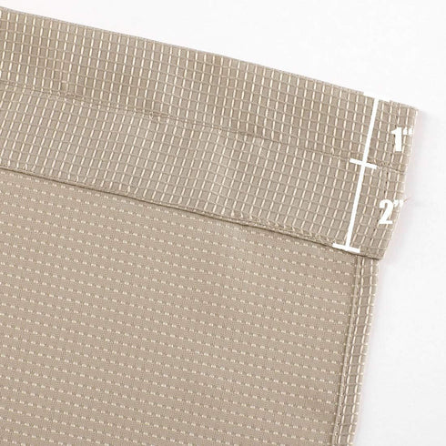 Valea Home Waffle Woven Textured Valance Curtains for Bathroom - Water Repellent Window Covering Short Curtain, Taupe,