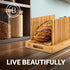 Bread Slicer for Homemade Bread - Bambuesi Upgraded Adjustable Bamboo Bread Cutter Board, Foldable Slicing Guide
