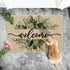 Summer 24x35 Inch Artoid Mode Eucalyptus Floral Leaves Welcome Spring Doormat, Decor Low-Profile Switch Rug Door Mat