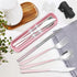 Portable Travel Utensils Set with Case, Pink Reusable Silverware Set, Stainless Steel Knife Forks Spoons for Camping