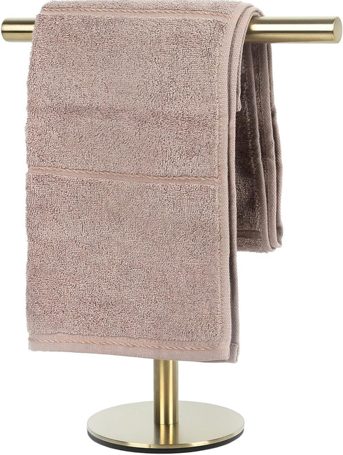 SUS304 Stainless Steel T-Shape Hand Towel Holder Stand for Bathroom, Kitchen or Vanity Countertop