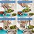 Salad Tongs for Serving - Space Saving Salad Tools, Plastic Salad Hands, Nesting Salad Servers