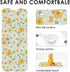 Culudea 40X16 Inch Daisy Retro Floral Bathtub Shower Mat Sage Boho Non-Slip Tub Extra Long Bath Floor Machine Washable