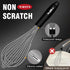 Walfos Whisk, Silicone Whisks Set of 5, Mini Stainless Steel Whisk and Non Scratch Coated Whisks for Blending