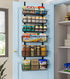 Over The Door Pantry Organizer, 6-Tier Deep Baskets Hanging Metal Rack for Home & Kitchen, Black