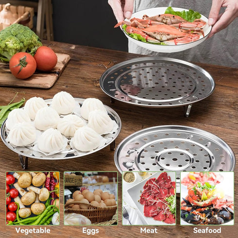 10in Steamer Rack, Stainless Steel Canning Rack Cooking Food Steaming Tray for Pressure Cooker