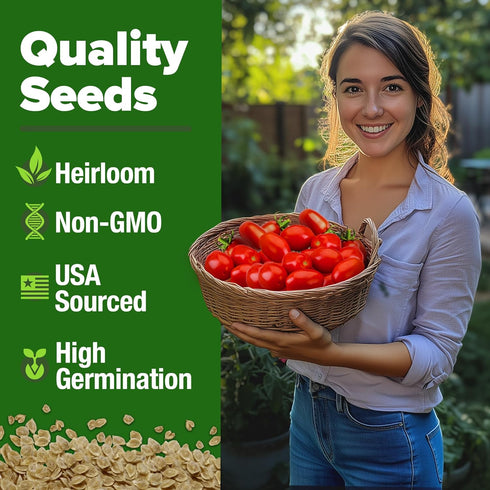 66+ HOME GROWN San Marzano Tomato Seeds Heirloom Non-GMO Seeds for Planting, High Germination, Indeterminate, Classic