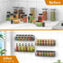 OneAhead Design 2 4 Pack Wall Mounted Spice Rack Organizer, Pantry Door Organizer & Hanging Storage Baskets, Metal