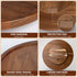 Lazy Susan Organizer for Table - 12 Inch Wooden Turntable - Acacia Wood Kitchen Spice Rack (2 Pack)