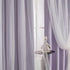 MYSKY HOME Lilac Blackout Short Curtains 63 inch Long for Bedroom Girls