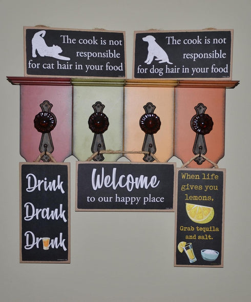 Popfizzy Cook Sign - Funny Wood Cooking Sign, Cat Decor, Gift for Cooks, 5X10”