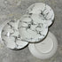 Marble Design Porcelain Dinner Accent Plates, Set of 4, 8 Inches