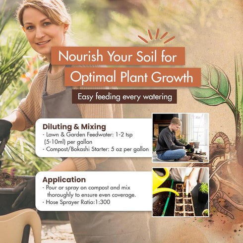 Worm Castings for Plants, Organic Fertilizer, Bokashi Booster, Concentrated Vermicompost for Soil Fertility, 8 oz.