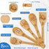 8 Set PCS Ocean Bamboo Kitchen Cooking Utensil Spoon with Apron Oven Mitt Potholder,Gift for Women Coastal Decor Beach