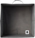 Amazon Basics Collapsible Fabric Storage Cube Organizer with Handles, 10.5 x 10.5 x 11 Inch, White/Light Grey Stripe