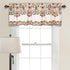 Lush Decor Clara Valance Paisley Damask Print Single Curtain, 18” x 52”, Turquoise and Tangerine Bohemian Style