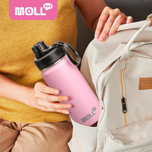 Kids Water Bottle with Spout Lid - 12 oz Small Insulated Sports Flask for School, Reusable Stainless Steel Leak Proof