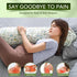 55" Full Body Pillow for Adults & Pregnancy - Extra Long Round Cylinder Pillow for Side Sleepers, Adjustable Firmness