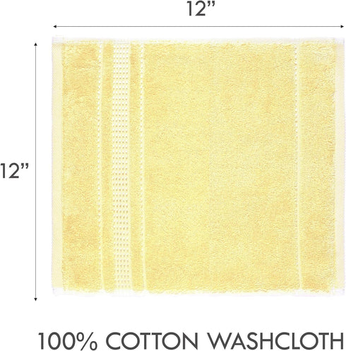 4 12x12 Set, Melissa Linen, Piece Washcloths, in Turkish Soft Wash Cloth Small Hand Towels, Rags for Face and Body