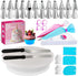 Riccle 94 pcs Cake Decorating Kit - Includes 50pcs 16 Inch Disposable + 2 Reusable Piping Bags, 24 Tips, 2 Spatulas, 3