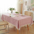 Use(47 63 Inch, meioro Tablecloth Striped Fringe Table Cloth Rectangular Tablecloths Cotton Linen Table Cover
