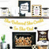 KatchOn Gold and Black She Believed She Could So She Did Banner - 10 Feet Glitter Graduation Decorations 2025