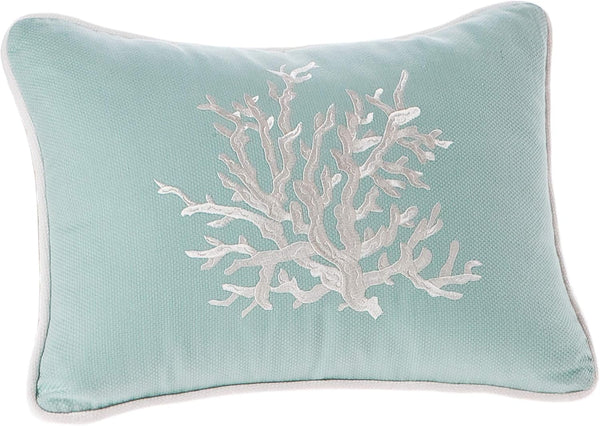 Harbor House Decorative Pillow, Modern Design, Hypoallergenic, 12" x 16", Coastline, Cotton Blue