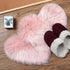 2 12 16 Inch(Pink) Mudder Pcs Faux Fur Rug, Heart Shaped Rugs, Fluffy Decorative Mat for Room Home Chair Side, Desk