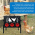 koretech 30 lb 6 Chicken Feeders, Capacity Port Automatic Chicken Feeder, Metal Chick Feeder with Locking Lid and Legs