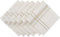 DII French Stripe Tabletop Collection Dining Table Linen Napkin Set, 20x20, White Chambray, 6 Piece