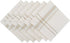DII French Stripe Tabletop Collection Dining Table Linen Napkin Set, 20x20, White Chambray, 6 Piece