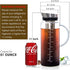 Aquach Cold Brew Coffee Iced Tea Maker & Fruit Pitcher, Large Capacity 51 Ounces with Glass Carafe and Steel Infuser