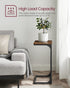 ULET353B01 VASAGLE C-Shaped End Table, Side Table for Sofa, Couch Table with Metal Frame, Small TV Tray Table