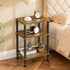 3-Tier Side Table, Small End Table, Nightstand with Storage Shelves, Sofa Table for Small Spaces for Living Room
