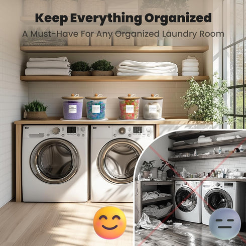 2 Pack Laundry Pods Container,Laundry Room Organization and Storage Jars,Laundry Detergent Container