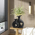 Set 2,Filled Black Ceramic Vase of with Love,Modern Minimalist Bohemian Vases Home DecorHeart Shape Matte Ceramic Vases