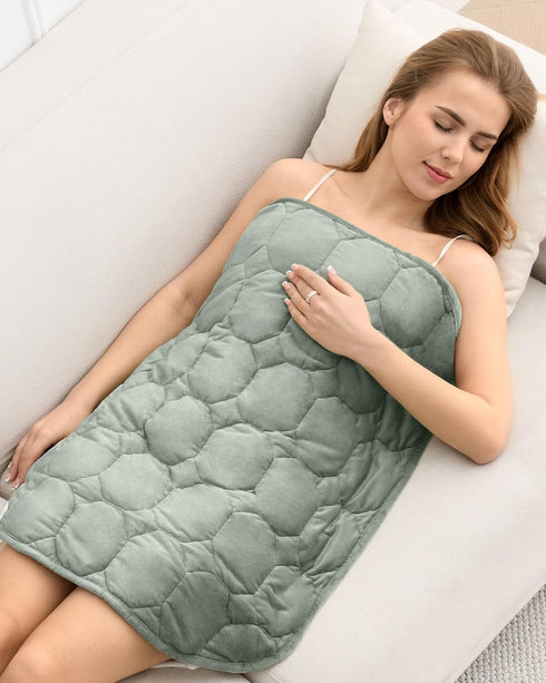 Weighted Lap Blanket 7lbs, Cozy Luxury Crystal Velvet Weighted Blanket for Adults, Small for Relaxation, Sleeping, 29"