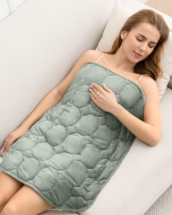 Weighted Lap Blanket 7lbs, Cozy Luxury Crystal Velvet Weighted Blanket for Adults, Small for Relaxation, Sleeping, 29"