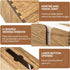 Countertop KIRIGEN Wood Paper Towel Dispenser - Wall Mounted Paper Towel Holder for Kitchen Restroom Decor and Bathroom