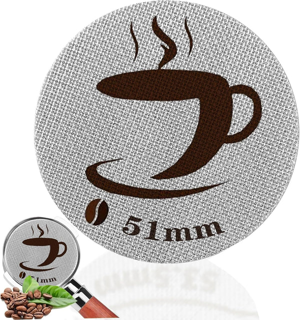 3 Packs 51mm Espresso Puck Screen, Reusable Replacement, Compatible with 51mm Portafilter Basket, 1.7mm Thickness